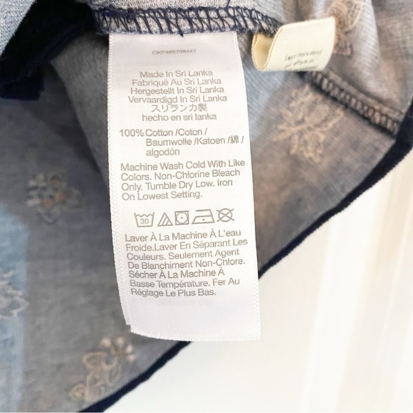 MADEWELL Navy Floral Corduroy Elastic Waist Mini Skirt NWT - Picture 7 of 8